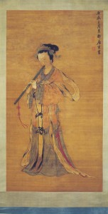 Tang Yin, Fluitspelende vrouw. Inkt op zijde, 1470-1524 © Nanjing Museum/Nomad Exhibitions